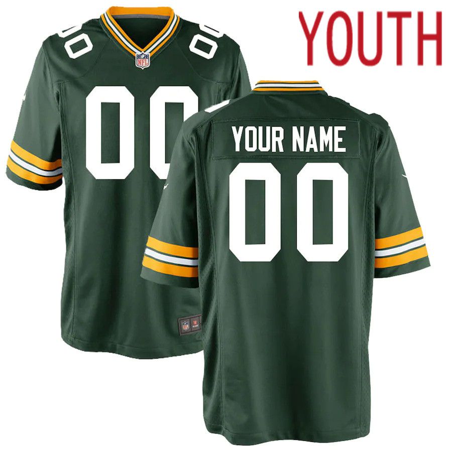 Youth Green Bay Packers Nike Green Custom Game NFL Jersey->youth nfl jersey->Youth Jersey